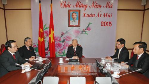 អគ្គលេខាបក្សនៃប្រទេសទាំង២វៀតណាមចិនចរចារតាមទូរសព្ទ